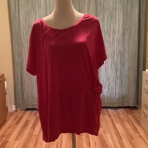 Lands' End Women's Bold Pink Short Sleeve Tee